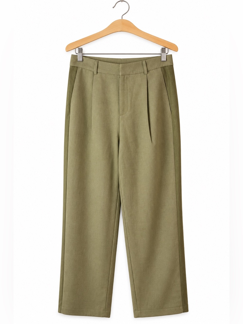 Fashion Nova Tan High Rise Pleated Wide Leg Tailored Trousers NWT Small